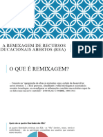 A REMIXAGEM de RECURSOS EDUCACIONAIS ABERTOS (rea