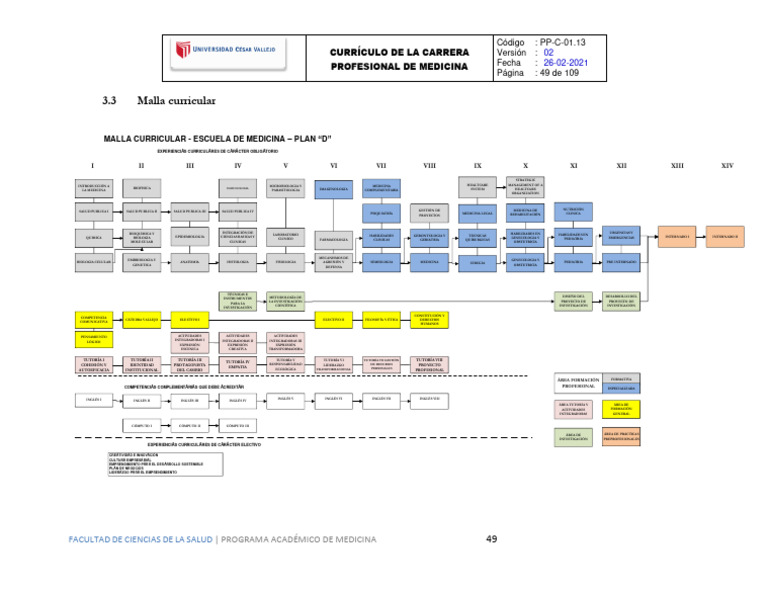 Malla Curricular Medicina UCV 2023-2025 | PDF | Medicina | Science