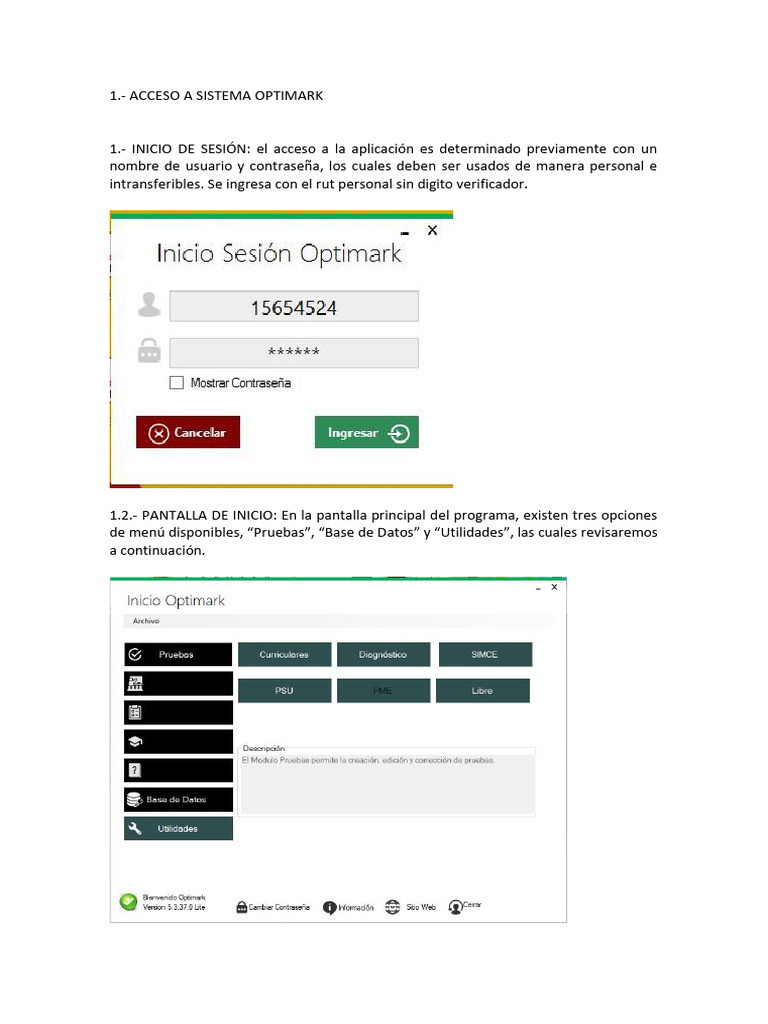 Optimark | PDF | Ventana (informática) | Informática