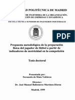 Propuesta Metodologica de La Preparación Física Del Jugador de Fútbol A Partir de Indicadores de Motricidad en La Competición