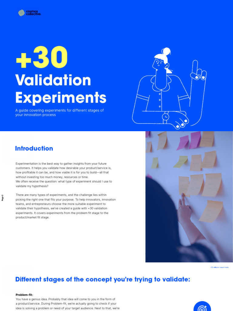 Validation Experiments Guide | PDF | Quantitative Research | Hypothesis