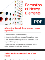 Formation of Heavy Elements