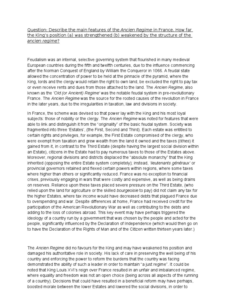 Old regime definition picture