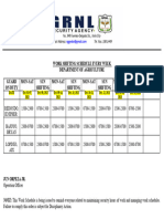 D.A. Shifting Schedule