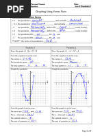 Graphing Using Vertex Form