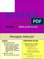 Bekerja - Cara Pandang Dunia Vs Kerajaan Allah