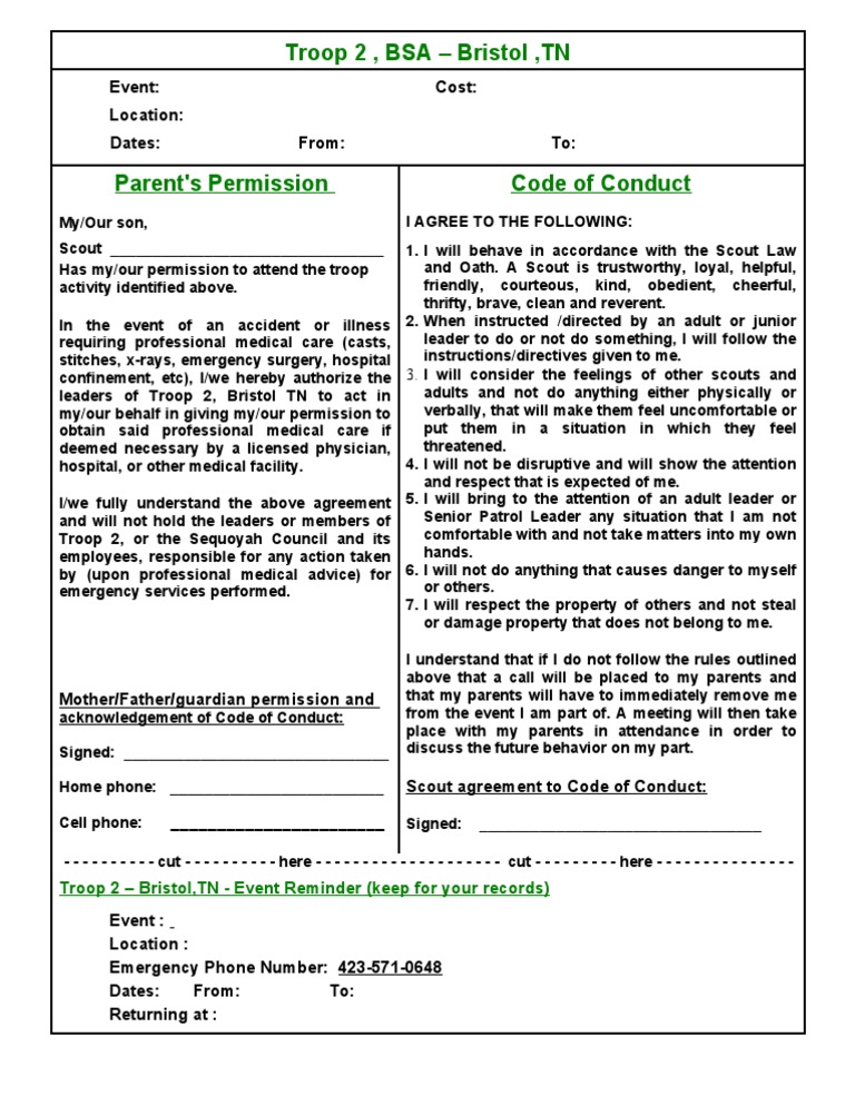 TR2 Permission Form | PDF | Social Science | Law