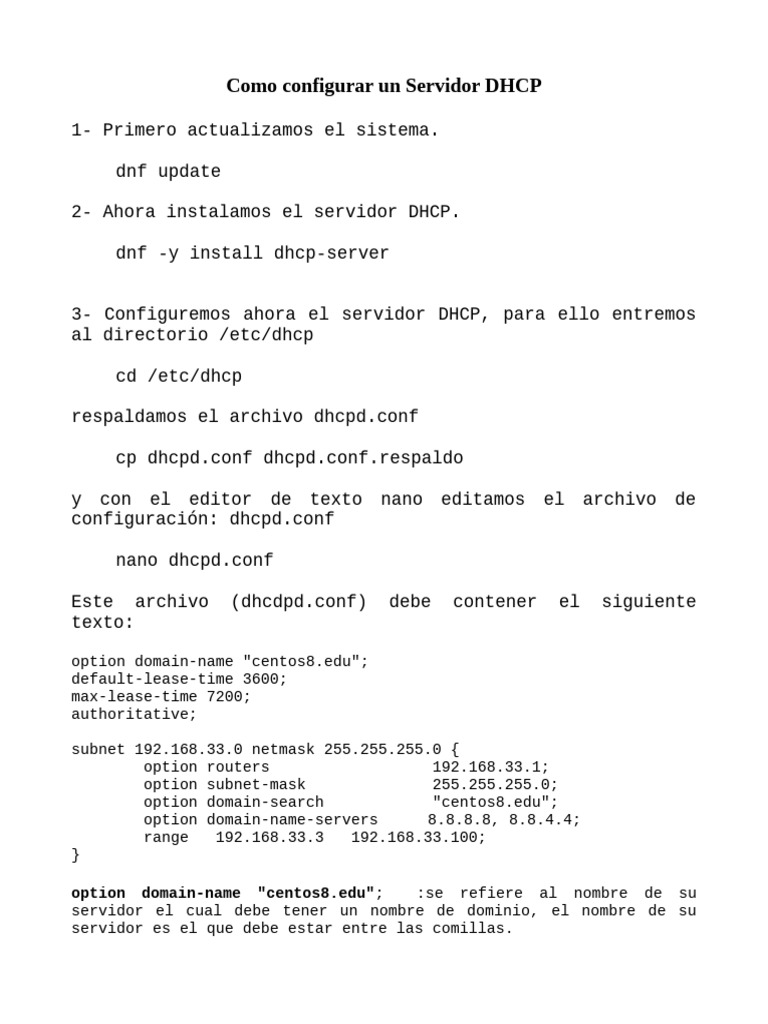 3 manual de configuraci n del servidor dhcp pdf