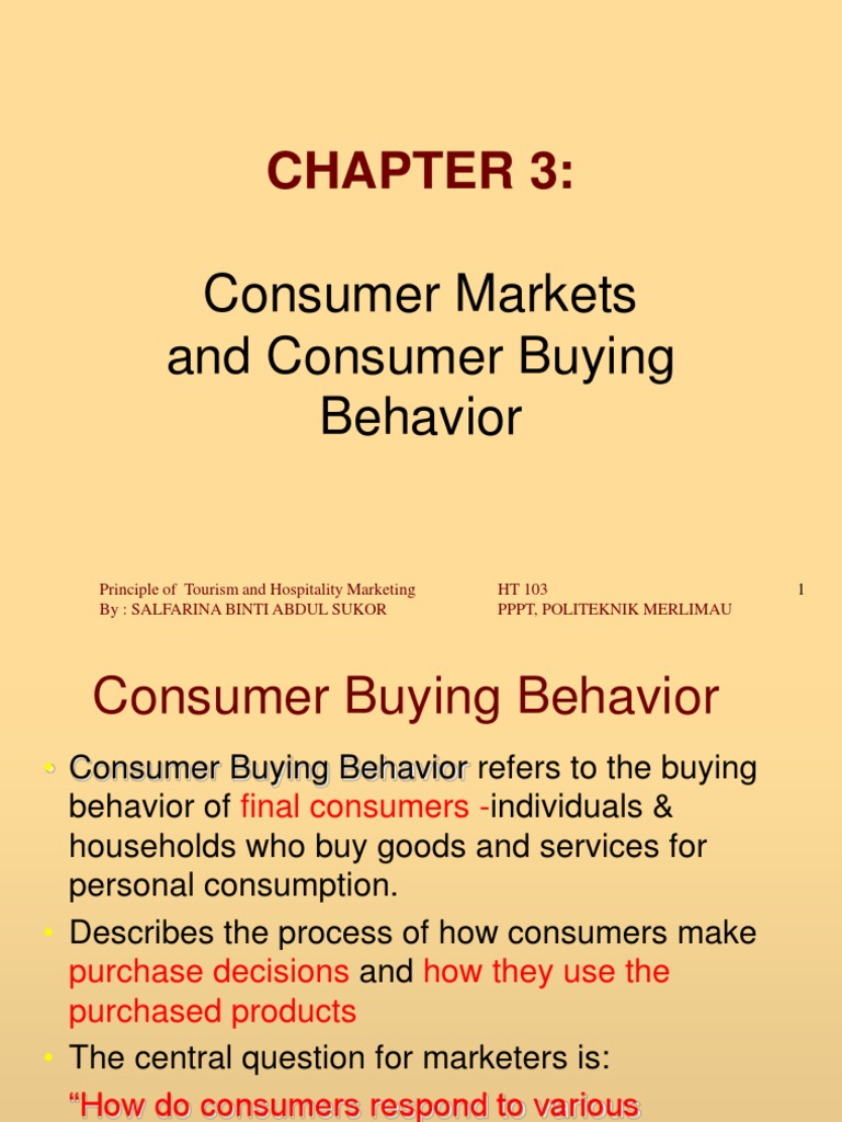 Marketing-Cust Buying Behavior-Chapter 3 | PDF | Consumer Behaviour ...
