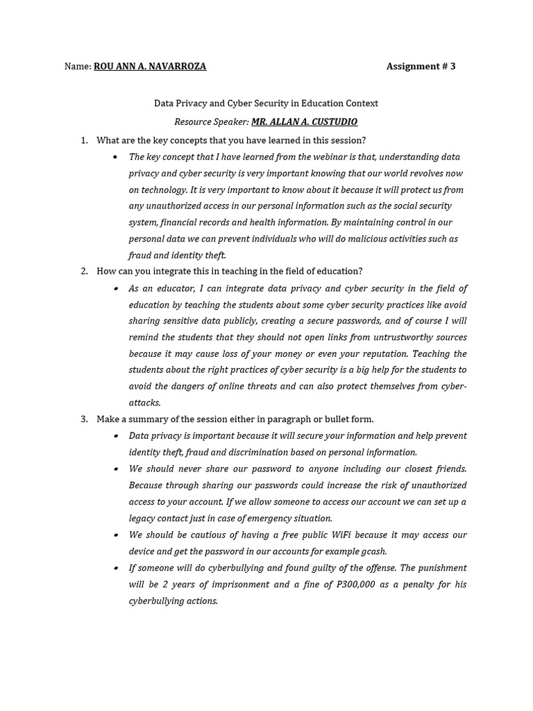 Data Privacy in Education 2024-2025 | PDF | Security | Computer Security