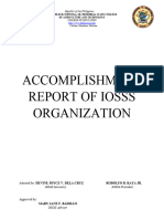 Accomplishment Report of Iosss Organization 1 1