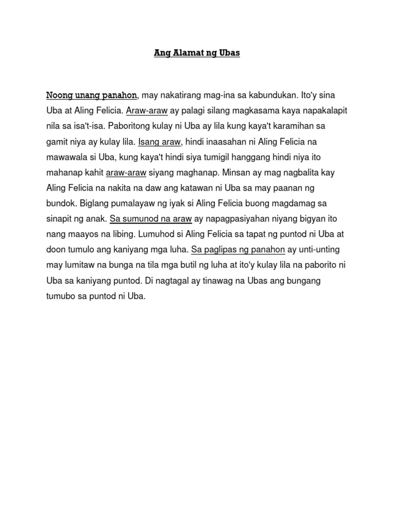 Ang Alamat NG Ubas 2 | PDF