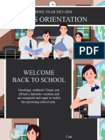 2.blue and Gray Illustrative Back To School Class Orientation Education Presentation