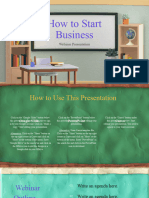 How To Start Business Webinar Green and Purple Illustrated Presentation