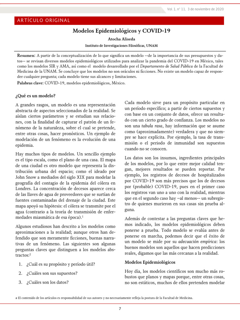 Modelos Epidemiológicos en COVID-19 | PDF | Epidemiología | Ciencias de ...