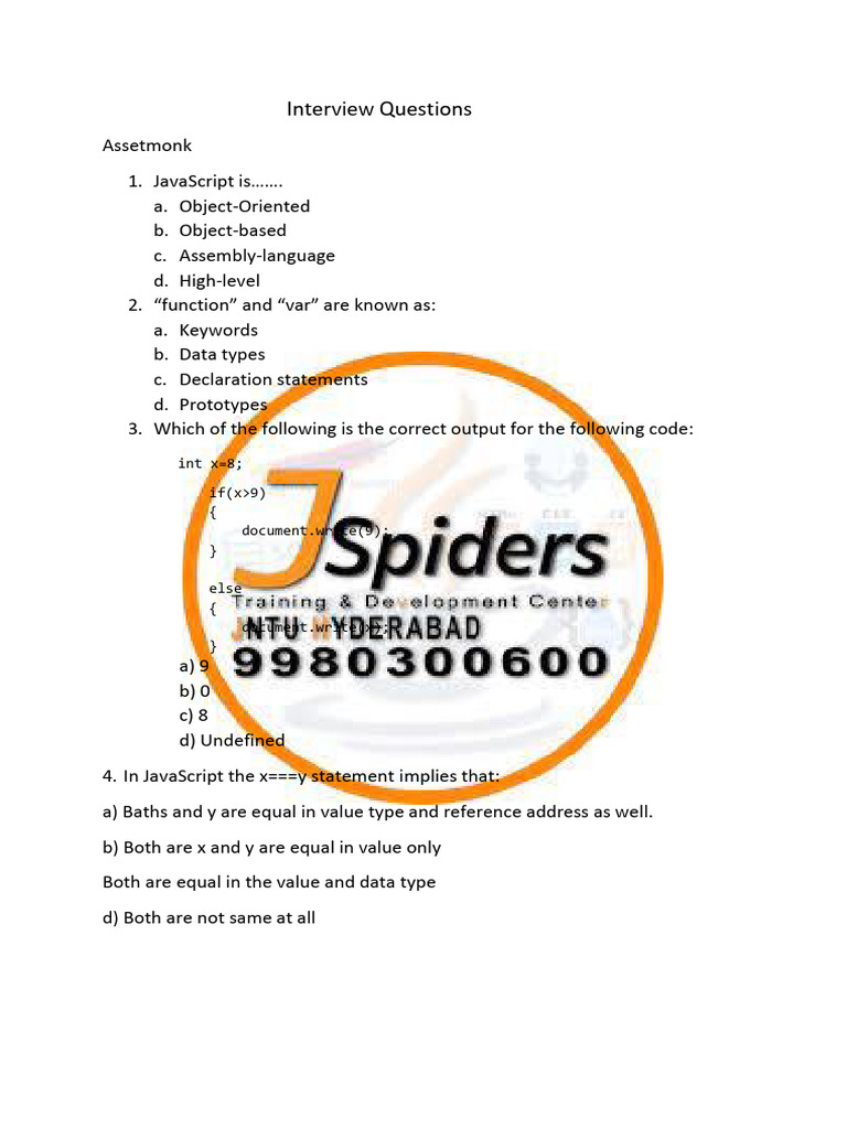 Web-Technology Company Questions | PDF