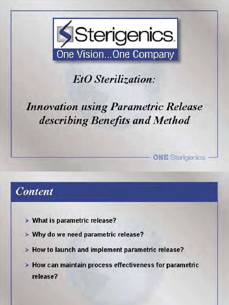 (Pub) Sterigenics EtO Sterilization Innovation Using Parametric