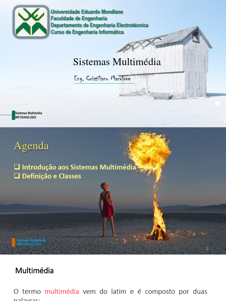 Aula 2 introdu o aos sistemas multim dia defini o e classes smm