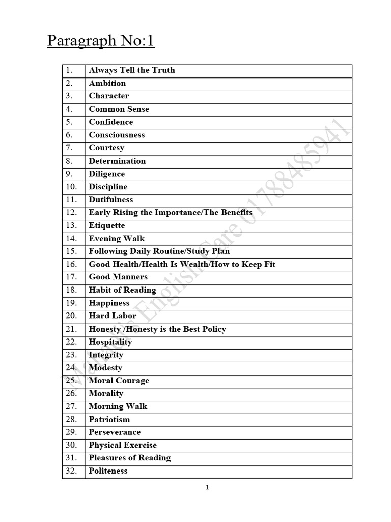 Virtues, Issues, and National Days | PDF