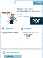 Tempos Verbais: Composição de Sentidos: 6º ANO Aula 5 - 3º Bimestre