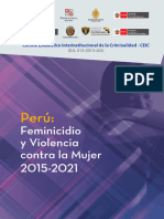 Perú, Feminicidio y Violencia Contra La Mujer, 2015 - 2021