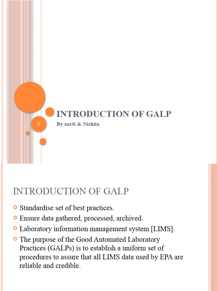 Overview of Good Automated Laboratory Practices | PDF | Wellness ...