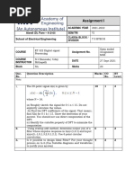 ET 342 T - DSP - OE Assignment