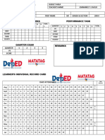 Learners Individual Record Card