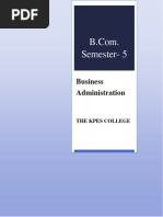 Business Administration Semester-5 (Complete)