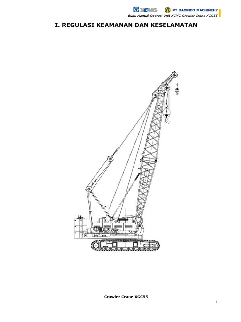 Manual Operasi XCMG Crawler Crane XGC55 | PDF