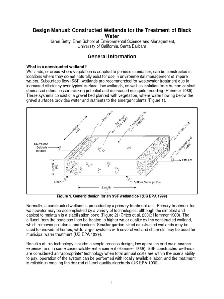 SETTY Design Manual - Constructed Wetlands For The Treatment of Black ...