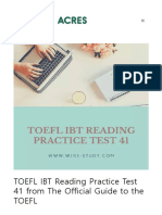 TOEFL IBT Reading Practice Test 41-1