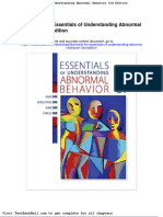 Test Bank For Essentials of Understanding Abnormal Behavior 3rd Edition Download