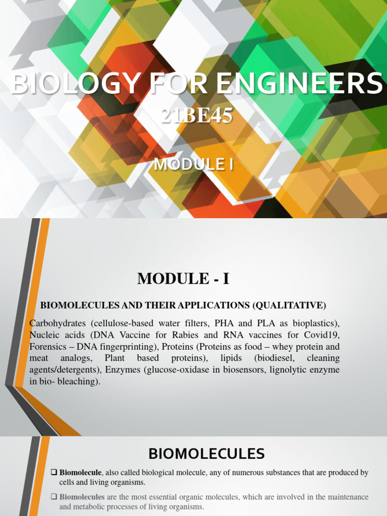 Biology For Engineer Module 1 Notes PDF