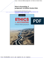 Test Bank For Ethics in Accounting A Decision Making Approach 1st Edition Gordon Klein Download