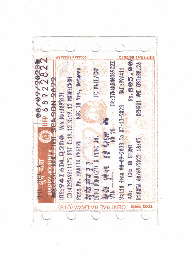 Railway Pass Front PDF High PDF