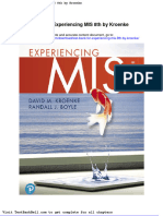 Test Bank For Experiencing Mis 8th by Kroenke Download