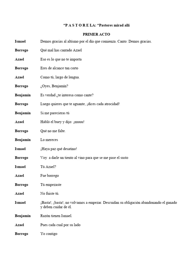 PASTORELA - Pastores Mirad Alli | PDF