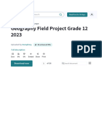 Geography Field Project Grade 12 2023: Download Now