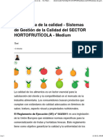 Importancia de La Calidad. La Calidad de Los Alimentos Es Un by Toni Sistemas de Gestión de La Calidad Del SECTOR HORTOFRUTÍCOLA Medium