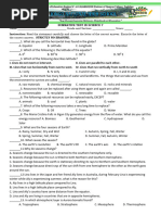 Summative Test in Science 7