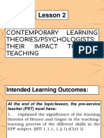 TLELesson 2 Contemporary Learning Theories