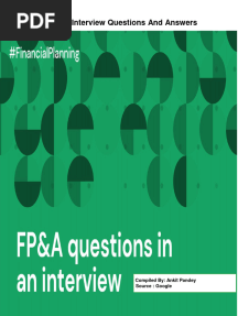 FP&A Interview Questions and Answers