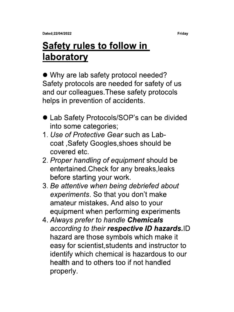 assignment on safety devices