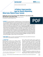 Cost Minimization of Battery-Supercapacitor Hybrid Energy Storage For Hourly Dispatching Wind-Solar Hybrid Power System