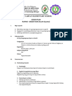 Looc Labuan Elementary School Lesson Plan FILIPINO - GRADE FOUR (Fourth Quarter)