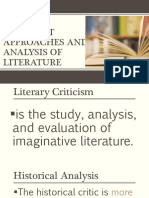 Different Approaches and Analysis of Literature