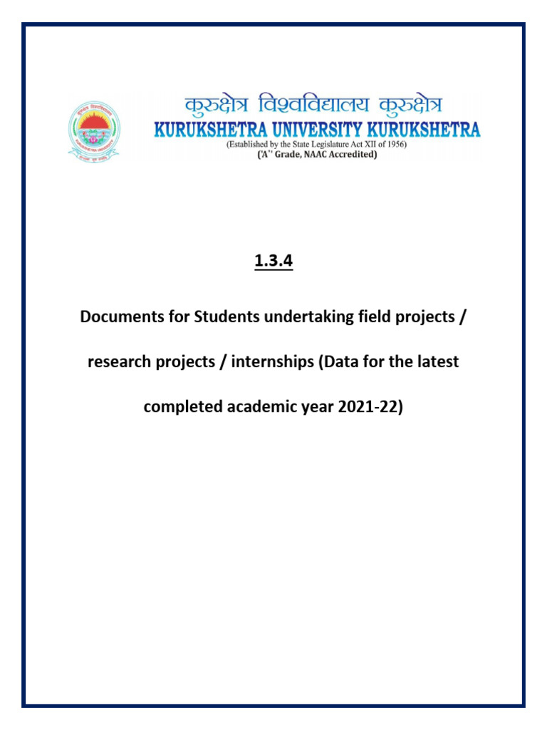 Intership PDF of Kuk | PDF