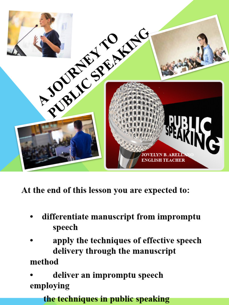 Public Speaking Techniques and Tips | PDF | Language Arts & Discipline ...