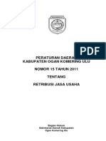 Perda No.15 Tahun 2011 Tentang Retribusi Jasa Usaha